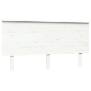 Wezgłowie łóżka, białe, 154x6x82,5 cm, lite drewno sosnowe
