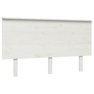 Wezgłowie łóżka, białe, 184x6x82,5 cm, lite drewno sosnowe