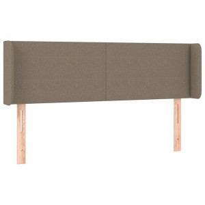 Zagłówek uszak, taupe, 147x16x78/88 cm, tkanina