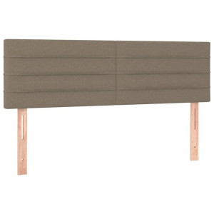 Zagłówki do łóżka, 2 szt., taupe, 72x5x78/88 cm, tkanina