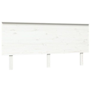 Wezgłowie łóżka, białe, 164x6x82,5 cm, lite drewno sosnowe