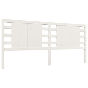 Wezgłowie łóżka, białe, 146x4x100 cm, lite drewno sosnowe
