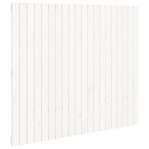 Wezgłowie łóżka, białe, 127,5x3x110 cm, lite drewno sosnowe