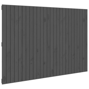 Wezgłowie łóżka, szare, 166x3x110 cm, lite drewno sosnowe