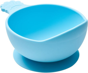 Miska silikonowa z przyssawką i uchwytem Blue Nana's Manners