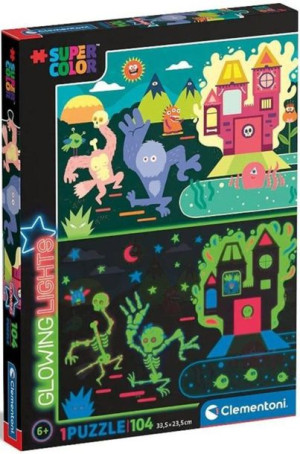 Clementoni Puzzle 104 El Glowing Potwory