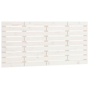 Wezgłowie łóżka, białe, 141x3x63 cm, lite drewno sosnowe