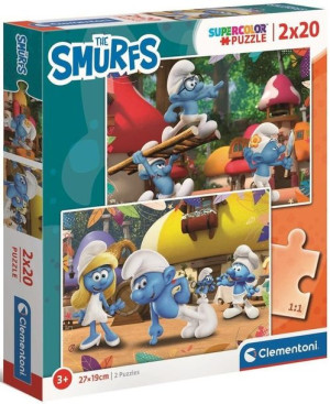 Clementoni Puzzle 2x20 El Smerfy The Smurfs
