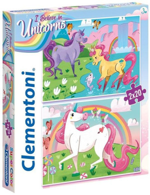 Clementoni Puzzle 2x20 El I Belive Unicorns