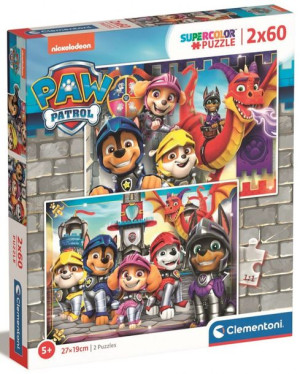 Clementoni Puzzle 2x60 El Super Color Psi Patrol