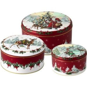 Zestaw 3 Świątecznych Puszek Winter Collage Accessoires 19,7X9,4Cm Villeroy