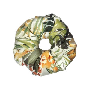 Satynowa Scrunchie Tropical Orchid rozm M