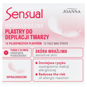 Joanna Sensual Hipoalergiczne Plastry Do Depilacji Twarzy 12 Sztuk I Tubka
