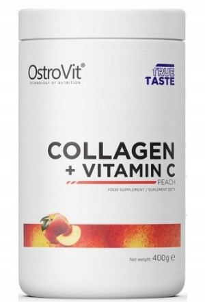 OstroVit Collagen + Vitamin C, brzoskwinia, 400g