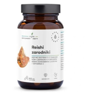 Aura Herbals Reishi zarodniki 800mg + Wit. C 60kap