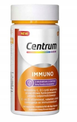 Centrum Immuno z ekstraktem z czarnego bzu, 60kaps