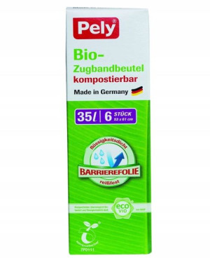 Pely, Worki na śmieci ze sznurkiem, 35 l, 6 sztuk