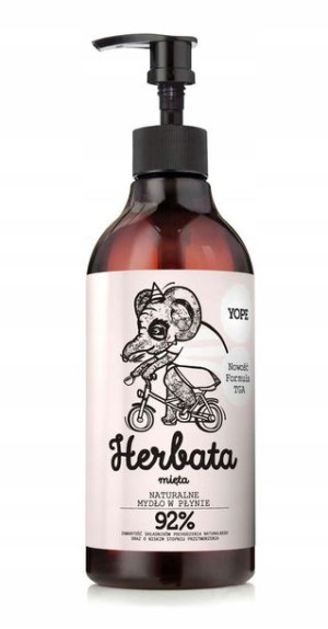 Yope Naturalne mydło w płynie Herbata mięta 500ml