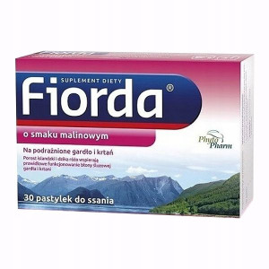 Fiorda smak malinowy 30 pastylek