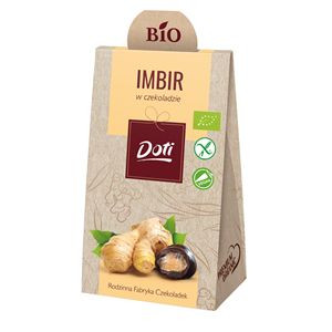 Imbir w czekoladzie gorzkiej BEZGLUTENOWY BIO 50 g Doti