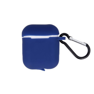 Etui do Airpods / Airpods 2 granatowe z haczykiem