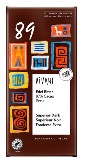 Czekolada gorzka PERU 89% BIO 80 g Vivani