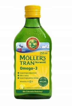 Mollers Tran Norweski cytrynowy płyn 250ml