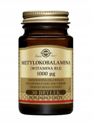 Solgar, Witamina B12, 1000mcg, 30 sztuk