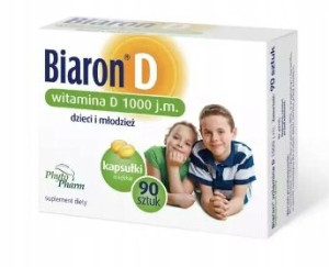 Biaron Witamina D 1000j.m. 90 kapsułek