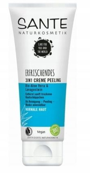 Sante Kremowy peeling 3w1 aloes, lawa skalna 100ml