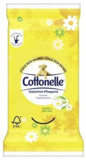 Cottonelle, Kamille Aloe, Nawilżany papier, 12 szt
