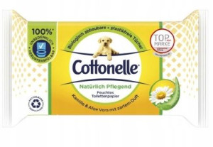 Cottonelle, Natürlich, Chusteczki nawilżane, 42szt