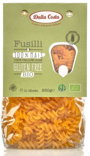 Makaron (Kukurydziany) Świderki Fusilli Bezglutenowy Bio 250 G - Dalla Cost