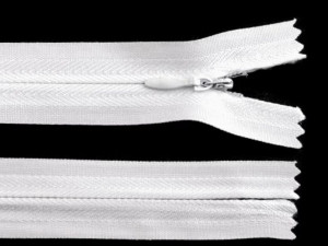 Zamek spiralny kryty 3mm, 22 cm biały
