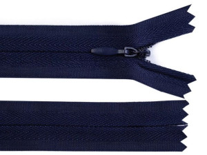 Zamek spiralny kryty 3mm, 20 cm granatowy