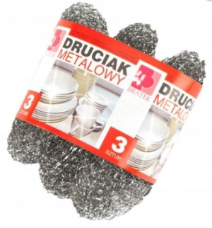 Bratek, Druciak metalowy, 3 sztuki