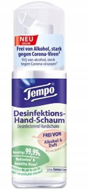 Tempo, Pianka dezynfekująca do rąk, 50 ml