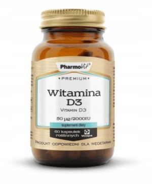 Pharmovit Premium Witamina D3, 60 kapsułek