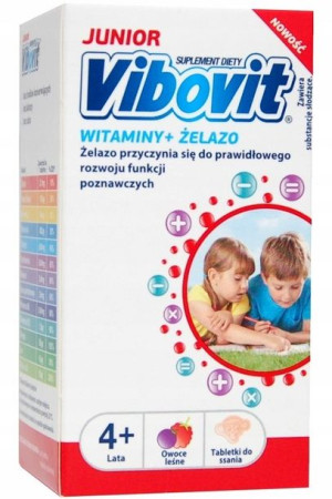Vibovit Junior Witaminy i żelazo dla dzieci 30tabl