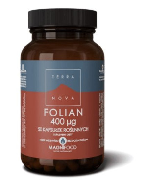Terranova, Folian 400mcg, 50 kapsułek