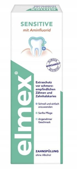 Elmex, Sensitive, Płyn do płukania zębów, 100 ml