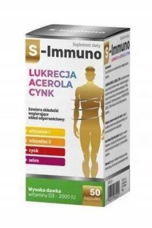 S-Immuno Lukrecja Acerola Cynk, 50 kapsułek