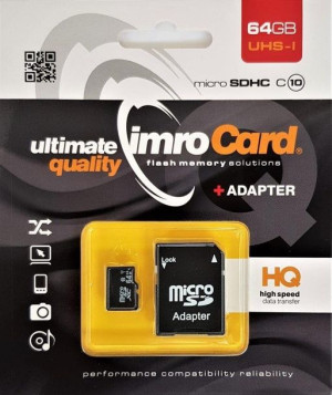 Zestaw Kart Pamięci Imro 10/64G Uhs-I Adp (64Gb