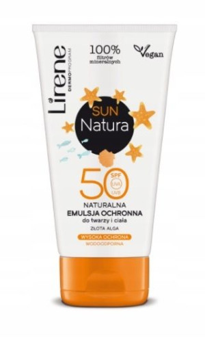 Lirene Natura Sun, emulsja ochronna SPF 50, 120 ml