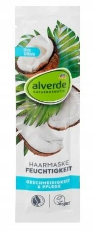 Alverde, Maska do włosów, kokos, 20ml
