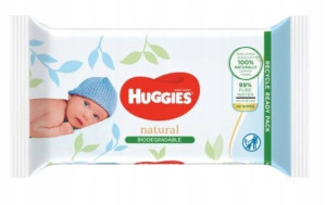 Huggies, Natural, Chusteczki, 48 sztuk