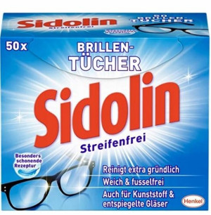 Sidolin, Chusteczki do czyszczenia okularów, 50szt