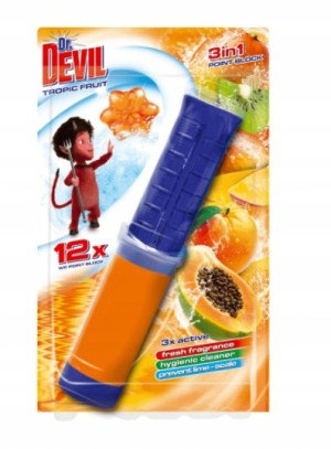 Dr. Devil, Punktowy żel do WC, Tropic Fruit, 75 ml