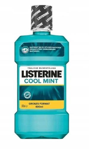 Listerine, Cool Mint, Płyn do płukania, 600 ml