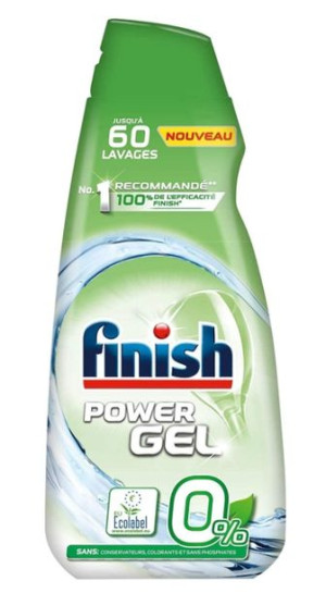 Finish, 0 % Żel do zmywarki, 900 ml